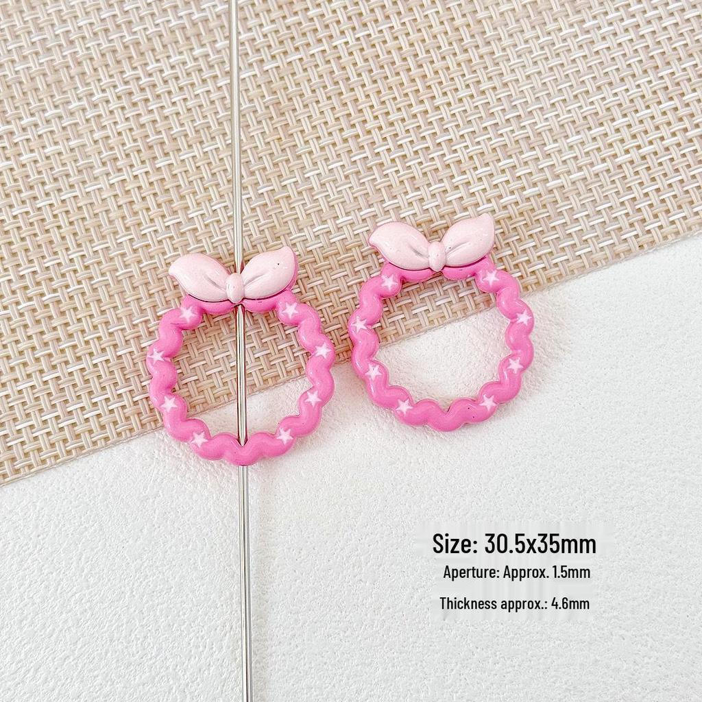 Macaron Colored Bow Hair Tie & Beaded Phone Chain Accessories - Cute & Stylish DIY