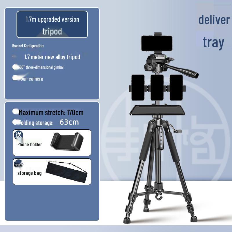 2025 Universal Phone Holder & Tripod Set for Live Streaming & Dual-Position Camera Use