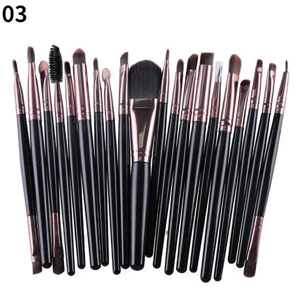 

20 шт./компл. набор кистей для макияжа, косметические тени для век, основа для румян, подводка для глаз, кисть для растушевки губ, инструменты для макияжа