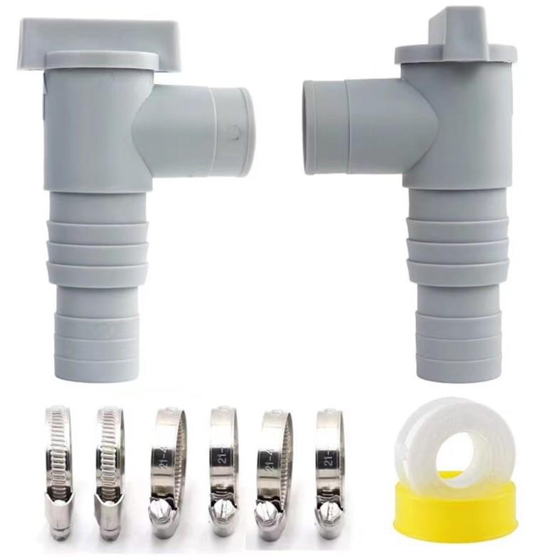 PVC Pool Filter Pump Adapter Durable 32mm Pool On/Off Plunger Valve Leak Proof Sealed Replacement for Outdoor Equipment Parts