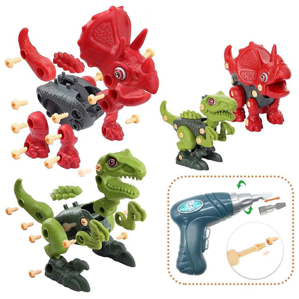 ATAMIRA Assembly Dinosaur Toy for Boys and Electric Carpenter Birthday For Ages 6 and Up Kids, Screwdriver, Pretend, Gift, Children,