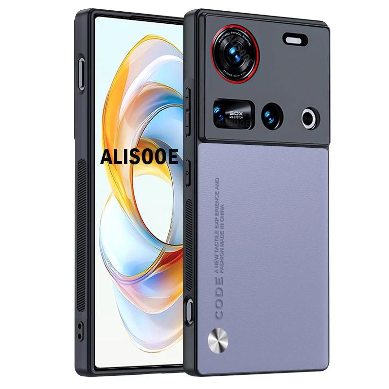 

Luxury Funda For Nubia Z70 Ultra Case High Quality PU-Leather Protection Cover for ZTE Nubia Z70 Ultra 5G Shockproof Capa for Nubia Z70 Ultra светло-фиолетовый