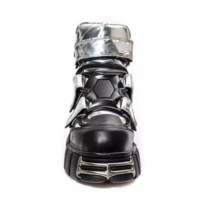 Design Damen Schuhe Bequem Rutschfest Punk Leder Metall Dicke Sohle Vielseitige Partnerschuhe Damen Sneaker
