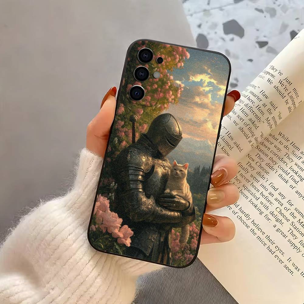 K-Knights T-Templar Phone Case Black Silicone Soft For Samsung S25,S24,S21,S22,S23,S30,Ultra,S20,Plus,Fe,Lite