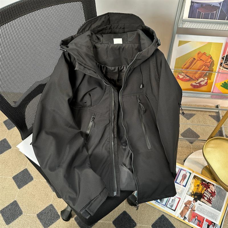 Amerikanisches Kapuzensweatshirt Trendmarke Mehrfachtaschenjacke Herren Locker Outdoor Freizeit Arbeitskleidung Jacke