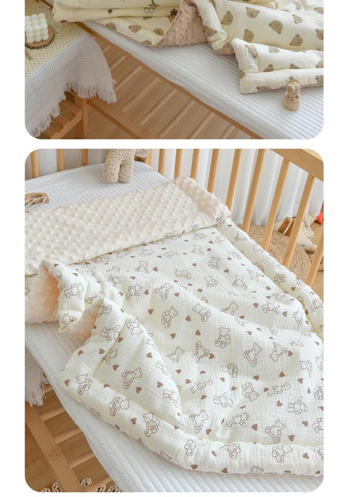 Newborn Pure Cotton Crib Mattress and Quilt Set