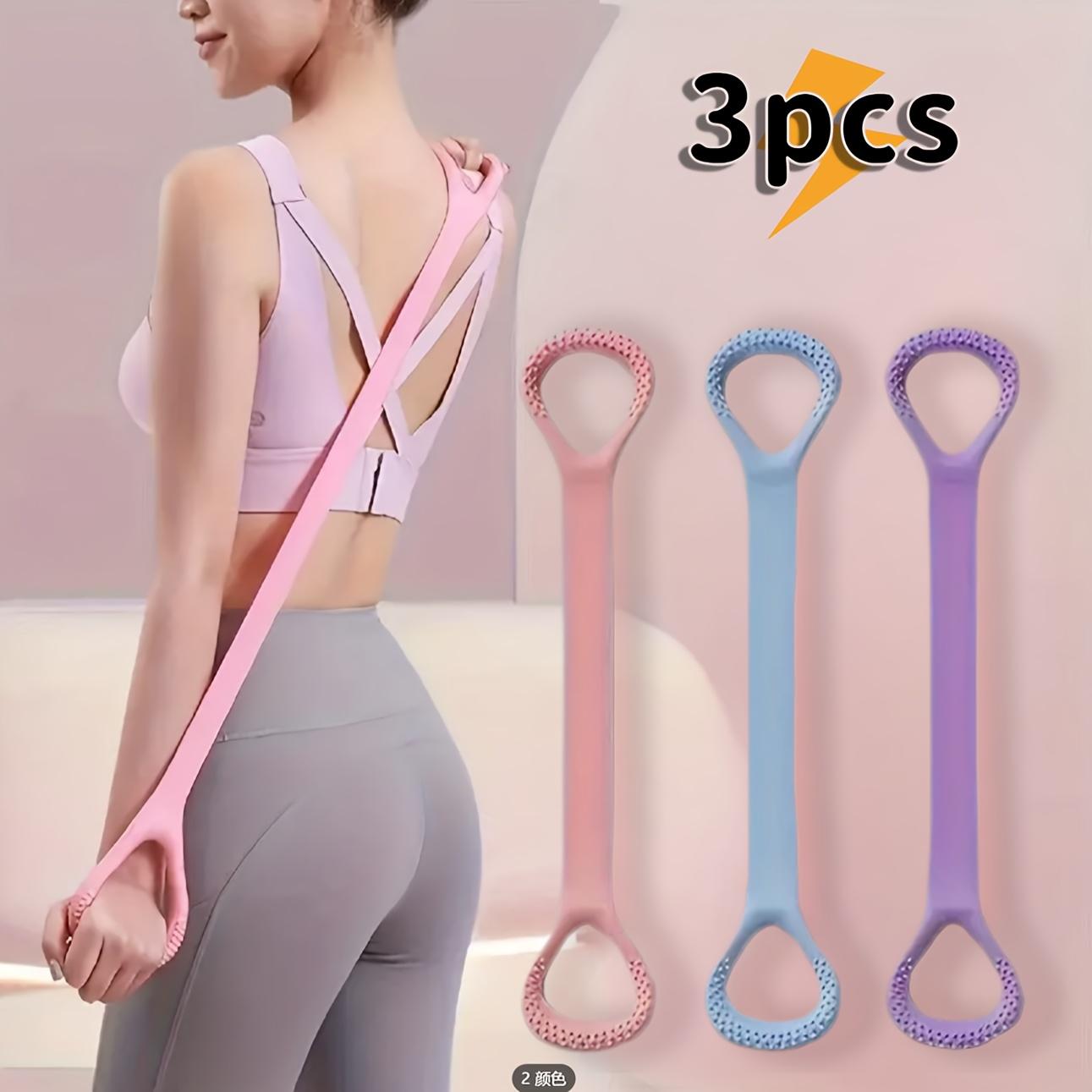 

[Силиконовая йога в форме 8] 3 шт. силиконовых эластичных фитнес-лент с сопротивлением в форме 8 - Нескользящие эластичные фитнес-ленты для тренировок спины, талии, рук - Домашний спортзал 3pcs