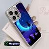 Luna Mond Katze Handyhülle für iPhone 17 16 15 14 13 12 11 Air Pro Max Plus Magsafe Silberbeschichtung Bunte Hülle Luxus