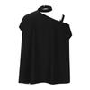 Fashion Women's Strapless Print Half Sleeve Loose Comfortable Top