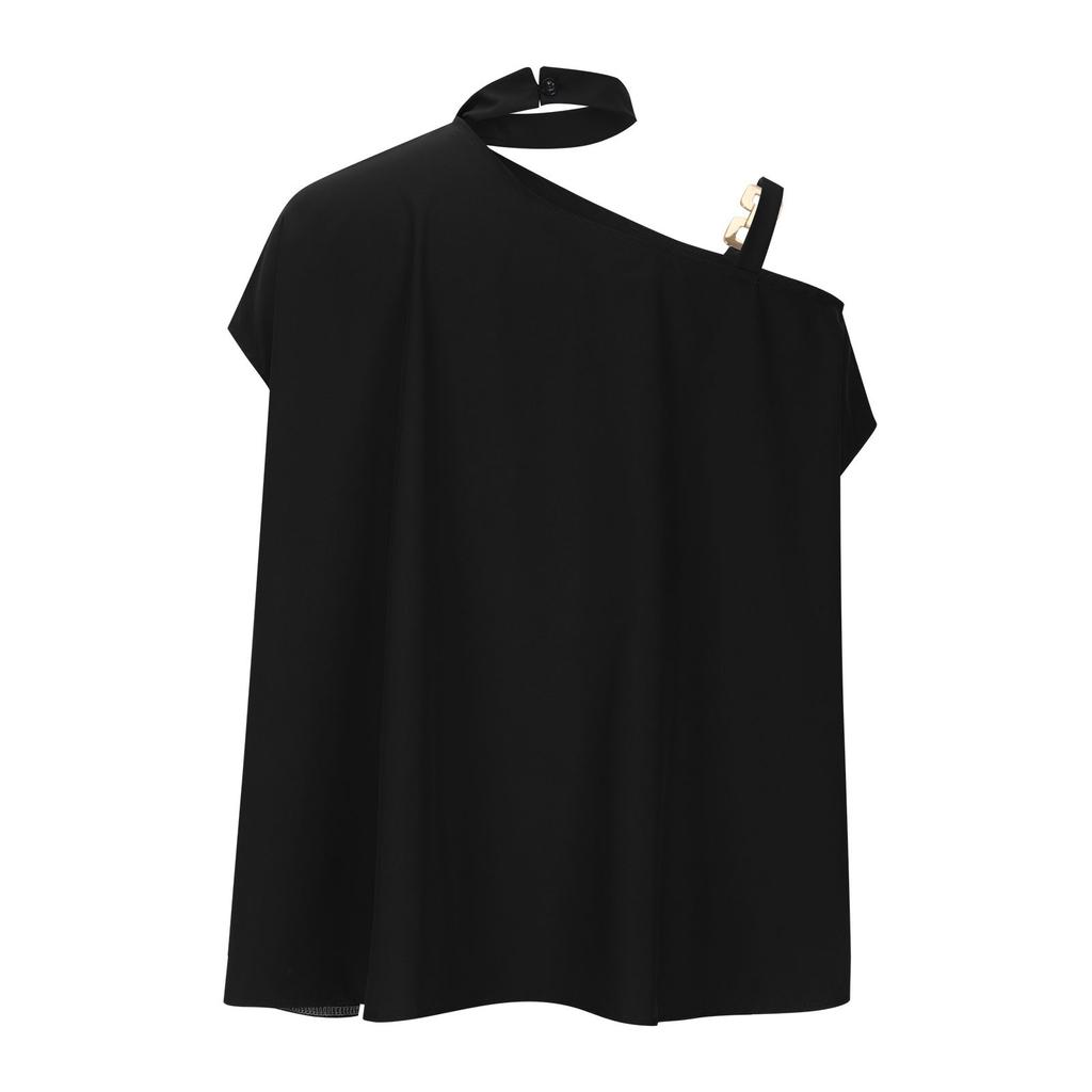 Fashion Women's Strapless Print Half Sleeve Loose Comfortable Top