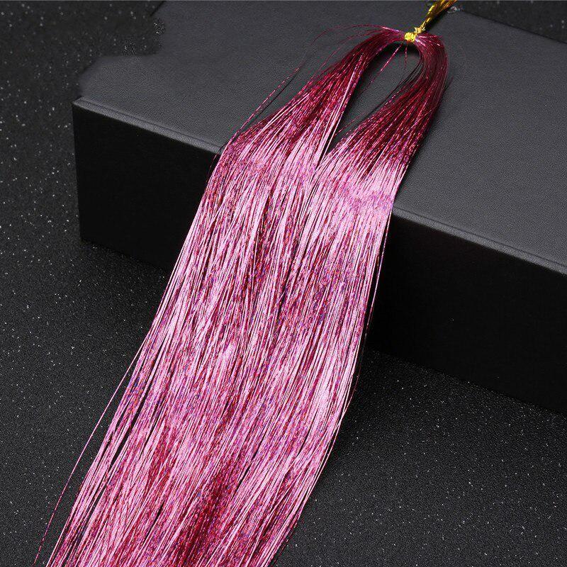 

Сумка с блестками, блестящая мишура, радуга, шелковые наращивание волос, ослепляет женщин хиппи для плетения головного убора 93cm