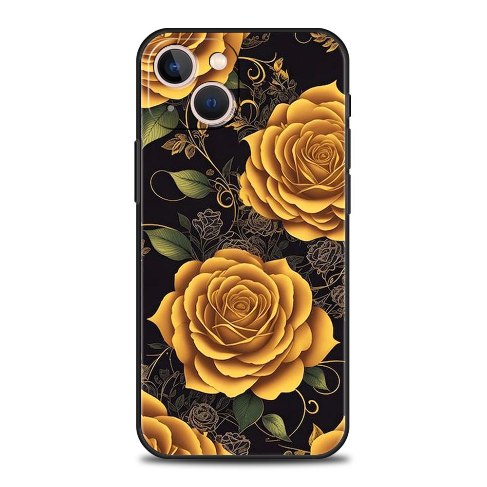 Flower Phone Case for iPhone 16 15 14 13 12 Pro Max 11 Pro Max 7 8 Plus XS XR Shockproof Silicone Soft Shell Fundas Capas Bags