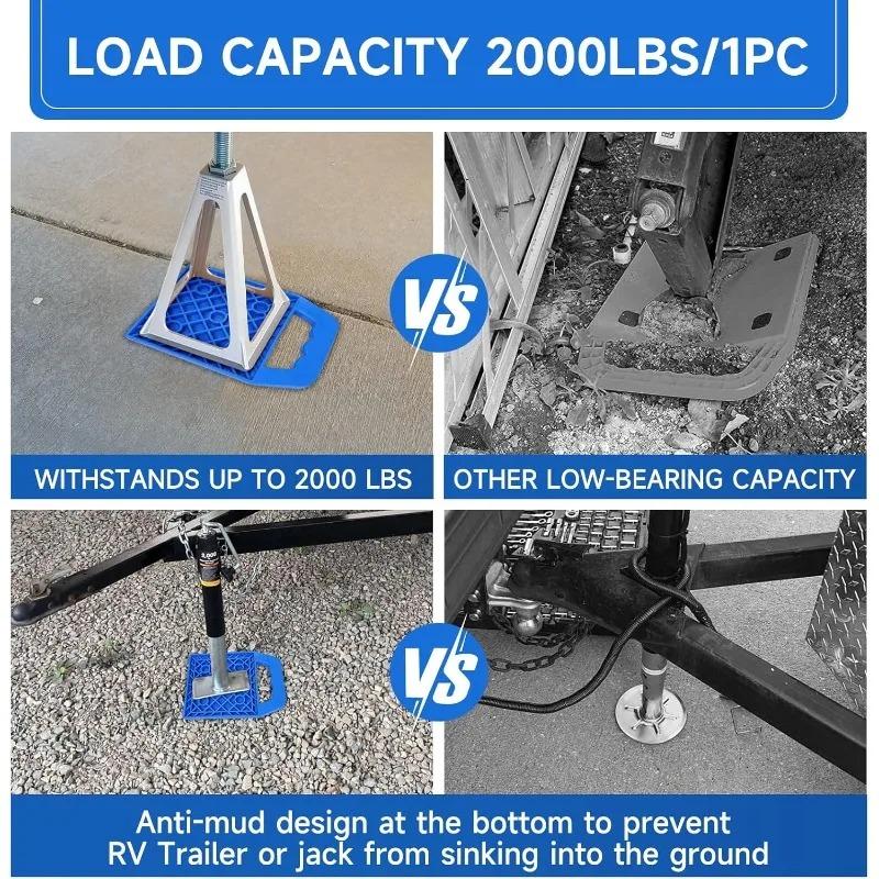 Evite que os Macacos Afundem Almofada Antiderrapante para Macaco de RV Resistente às Intempéries Nivelamento Estabilização Almofada Bloco para Macaco para Autocaravana Caravana Reboque