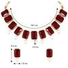 Traditional Jewellery Crystal Pearl Necklace Earring Jewellery Set for Women