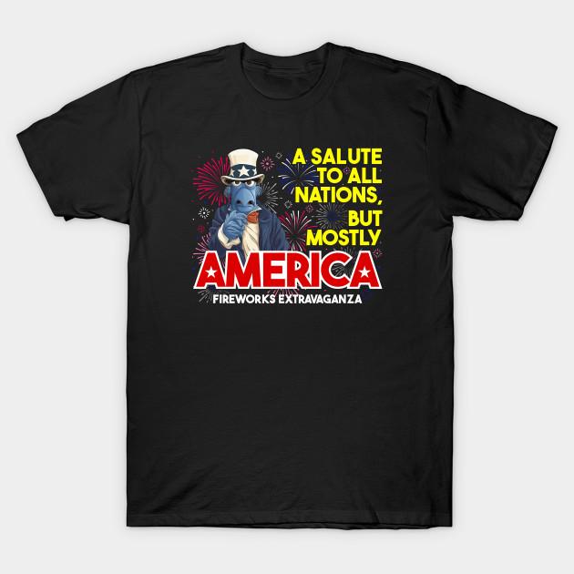 

Men Black Print T-shirt Sam The Eagle - Salute To All Nations, But Mostly America No-Cut Transfer Paper Print Cotton Tshirt 3XL чорний
