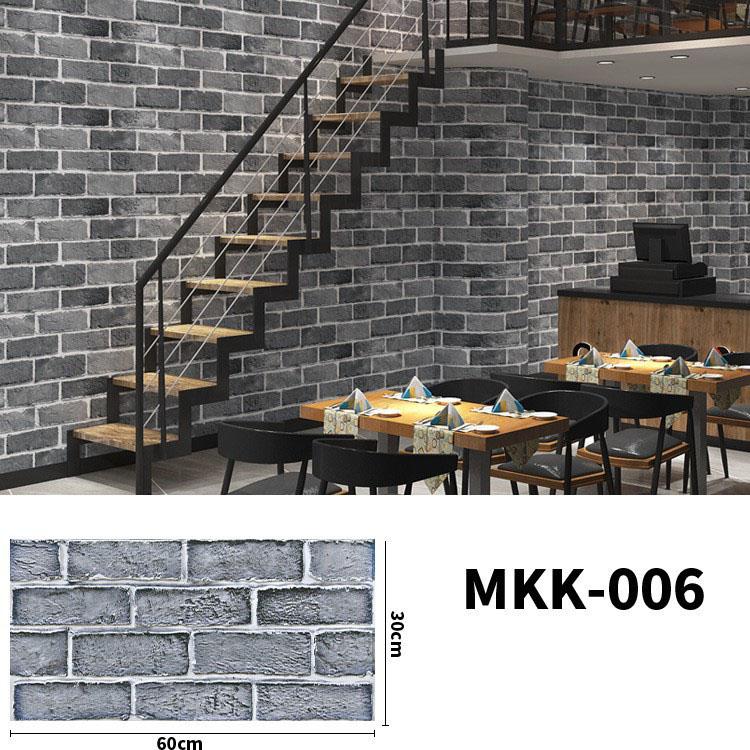 30*60cm 3D Brick Wall Stickers Self Adhesive Waterproof Foam Wallpaper Panel for Living Room Bedroom Kitchen Decor Home Improvement