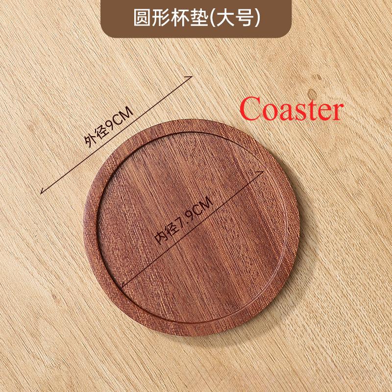 1PCS Wood Placemats Coasters Tea Coffee Cup Pad Decor Round Square Wooden Cup Mat Durable Heat Resistant Drink Mat 2025 New