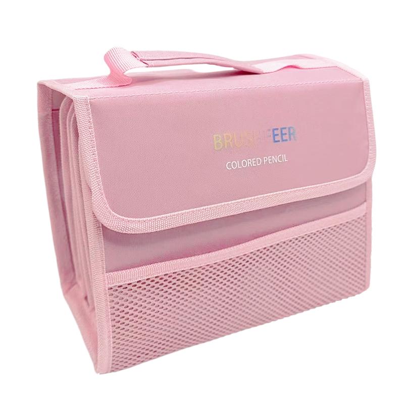 200 Holes Color Pencil Case Black Large Capacity Pencils Bag for Students Stationery Adult Artists and Colorists