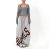 Retro-Buchstabenprint Damen Winter-Jogginghose im koreanischen Stil
