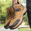 Men's High Top Hiking Shoes Spring New Casual Comfortable Plus Size Labor Protection Work Shoes Anti Slip Outdoor Camping Shoes