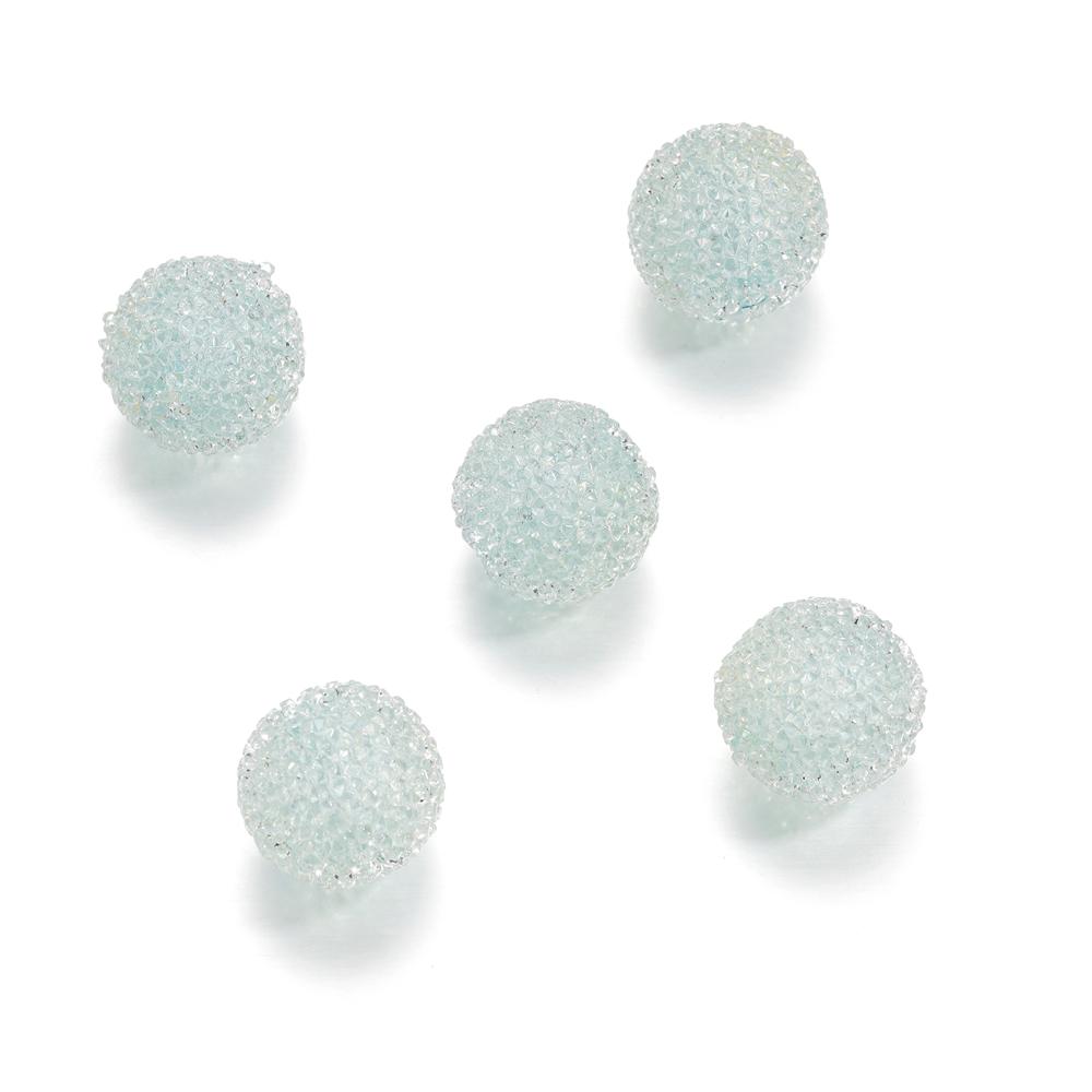 

5Pcs/Lot Acrylic Heart Round Bead Spacer Beads with Rhineston for Jewelry Making DIY Charms Bracelet Necklace Accessories