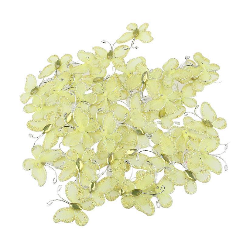 Butterflies Decorations For Tinsel Crafts Wire Butterfly Decor Butterfly Glitter Wedding Decorative Removable