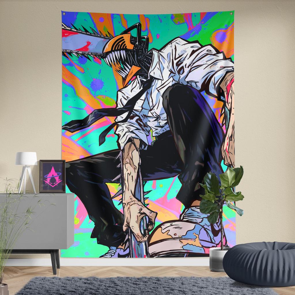 Japanese Anime Wall Hanging Tapestry Devil Printed Tapestries for Decor Anime Gifts Anime Room Decor Display