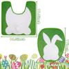 Elastic Easter Rabbit Toilet Seats Cover and Toilet Rugs U Shaped Adds a Touch of Fun to Your Bathroom Decoration