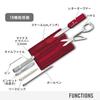 Victorinox Schweizer Taschenmesser mit Swiss Classic durchsichtigem Kugelschreiber, kompakt und klein, Karte, Rot, Multifunktions-Schreibwaren, Schere, Stift, Swiss-Made
