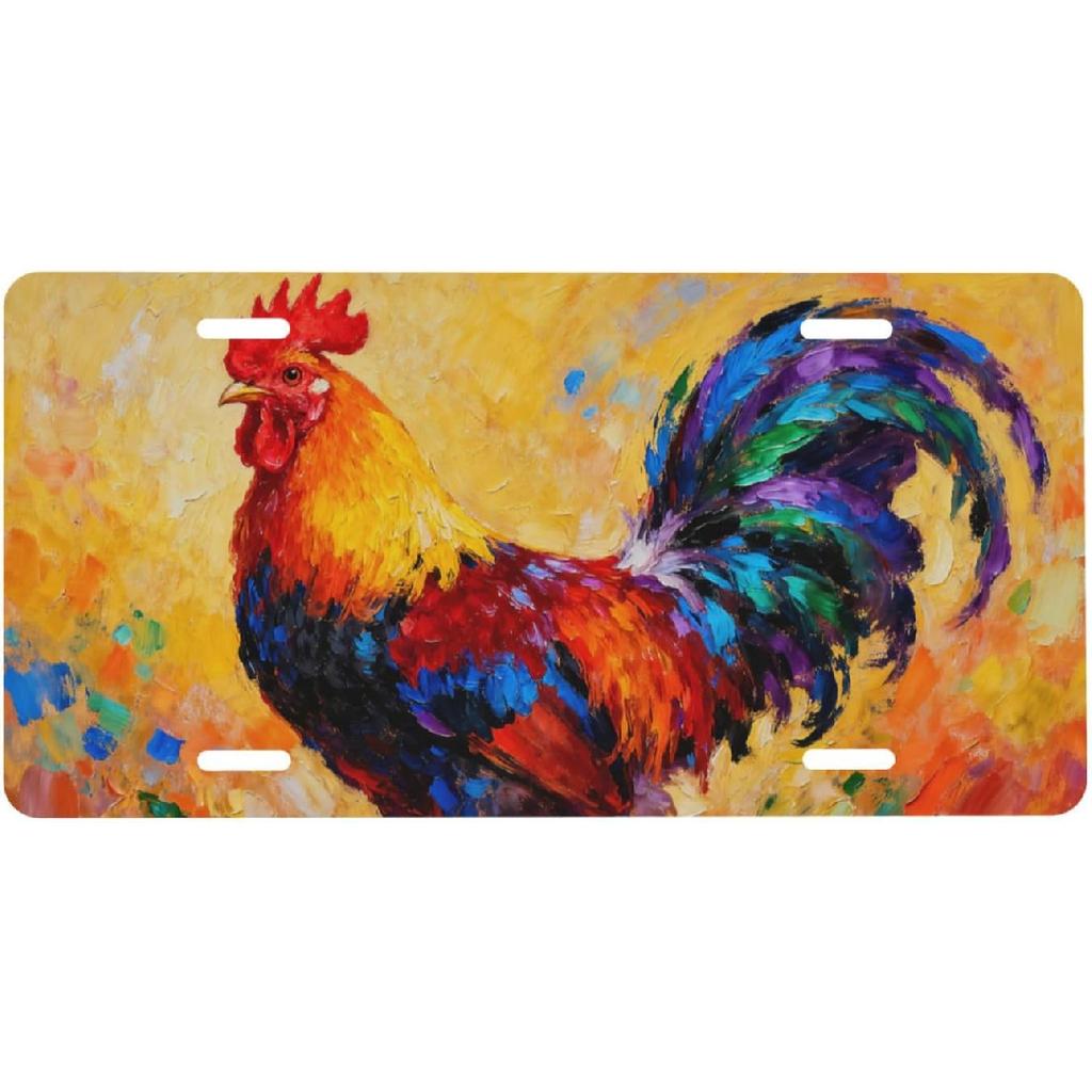 Wildflower Flower Art Front License Plate for Women Car Vanity Plates Decorative Aluminum Metal Cute Novelty License Plate Cover for Men 6x12 Inch (4