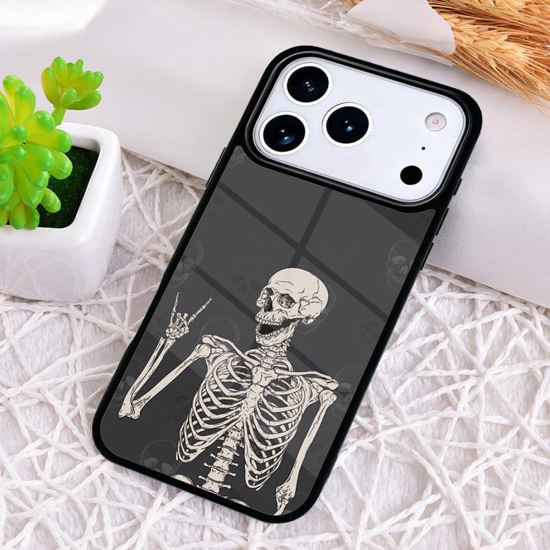 Horrible Skull Skeleton Phone Case for iPhone 17 Air 16 15 11 12 14 13 Pro Max Shockproof Cover