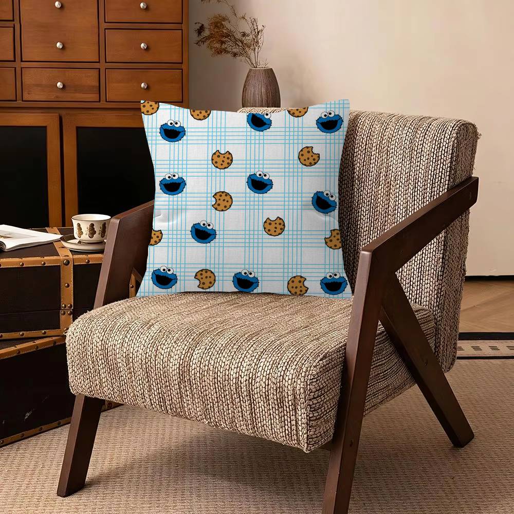 CCookies Monster Cartoon Pillow Gift Home Office Decoration Bedroom Sofa Car Cushion Cover Case X