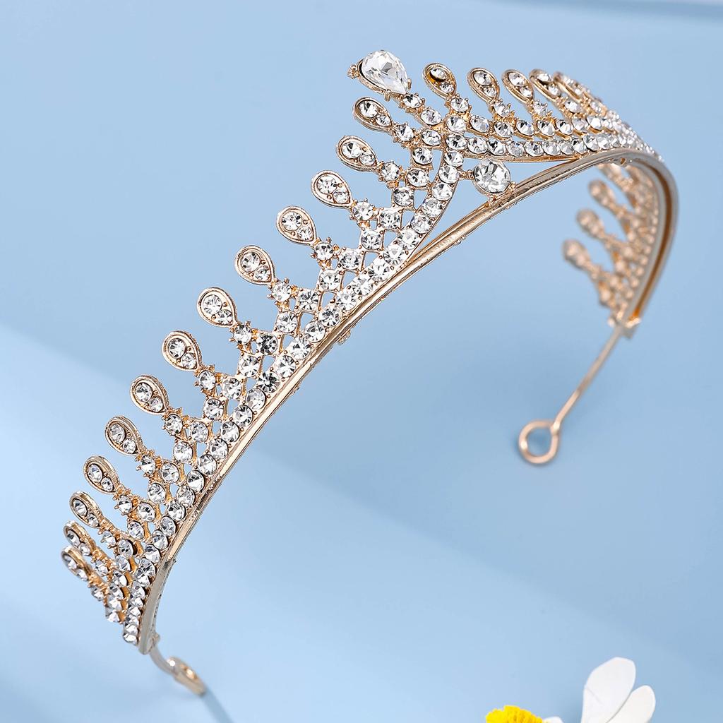 Korean Wedding Hair Accessories Luxury Festival Performance Dress Versatile Photography  Rhinestone Headband  Hair Crown