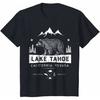 Lake Tahoe, Nevada, Vintage Bear California Travel T-Shirt 100% Cotton O-Neck Summer Short Sleeve Casual Mens T-shirt Size S-3XL