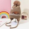 Cartoon Dinosaur Boys Girls Ear Protection Hat Winter Children Knitted Hats Warm Baby Thicken Beanies Cap Kids Accessories