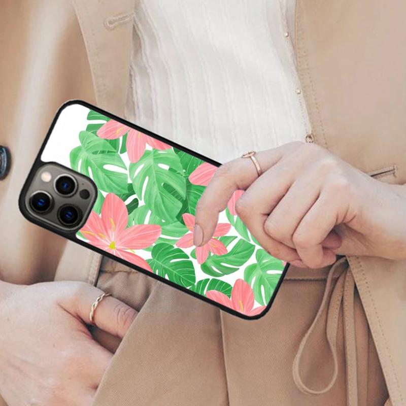 Green Monstera Leaf Magnetic Phone Case For APPLE iPhone 17 Air 16 14 13 12 Pro Max 15 Plus Wireless Charge With MagSafe Cover