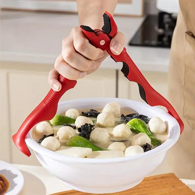 3-in-1 Verbrühschutz Schüsselclip PP Rutschfest Hot Pot Greifer Multifunktional Hohe Qualität Küche Teller Gericht Schüssel Halter Anti-Verbrennungs Zubehör