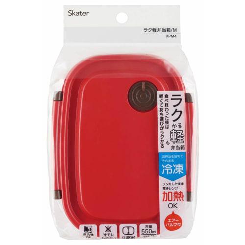 Skater Easy Light Lunch Box M Microwave Safe 550ml Red Seal Container Storage Container Red XPM4-A