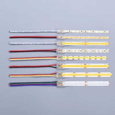5Pcs/Set 2/3 Pin COB LED Wire Connector Strip To Wire Single Head Pin Connector Mini Buckle Solderless LED Strip Connectors