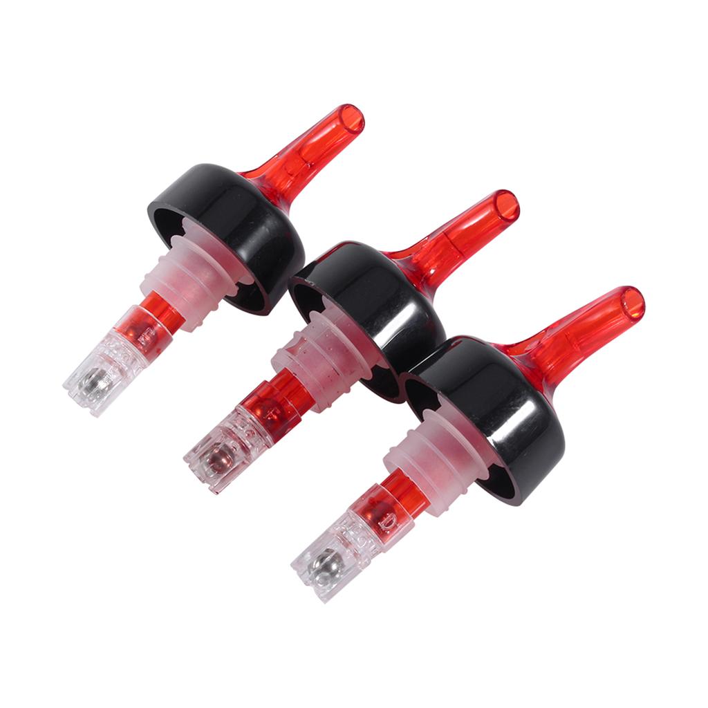 Horký tvrdý plastový nalévač alkoholu, průtokový dávkovač na láhev vína, nalévací výlevka pro bary a kluby, červený