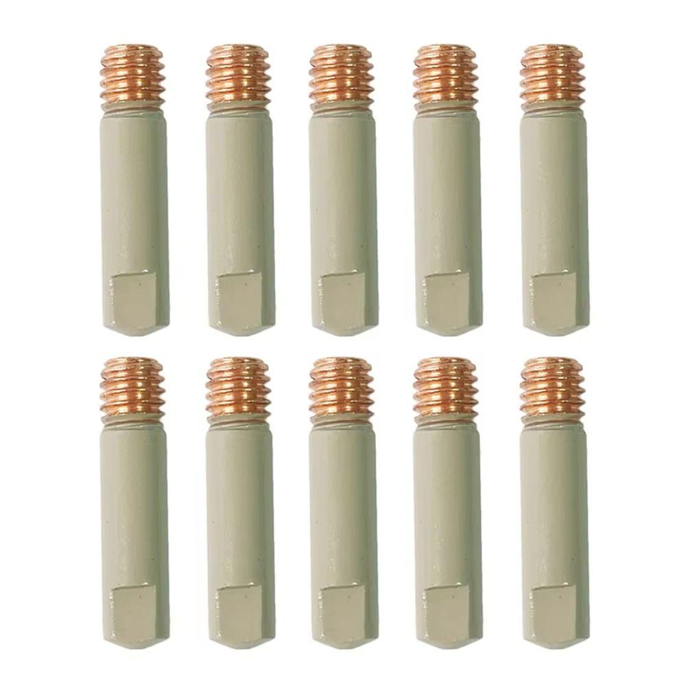 5Pcs 25mm M6 Welding Contact Tips 0.8/1.0/1.2mm Welding Tool Parts MIG Nozzle Tip for MB-15AK 14AK