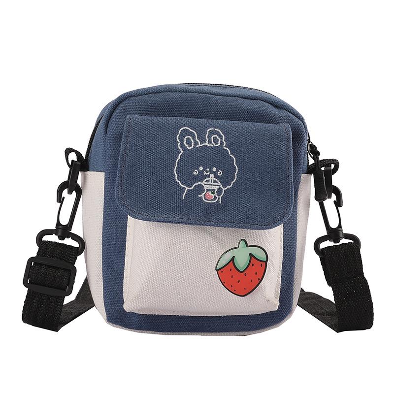 Summer Cute Canvas Crossbody Bag for Women - Korean & Japanese Style