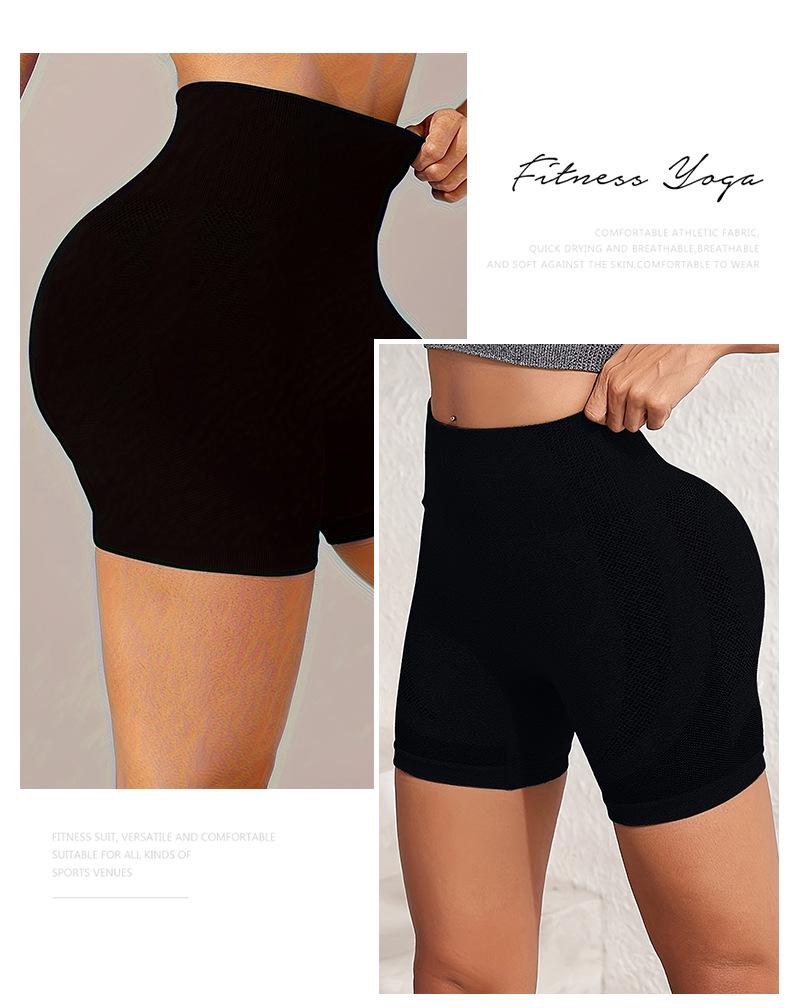 Seamless Gradient High-Waist Butt-Lifting Yoga Shorts for Women - Quick-Dry Fitness & Outdoor Sports