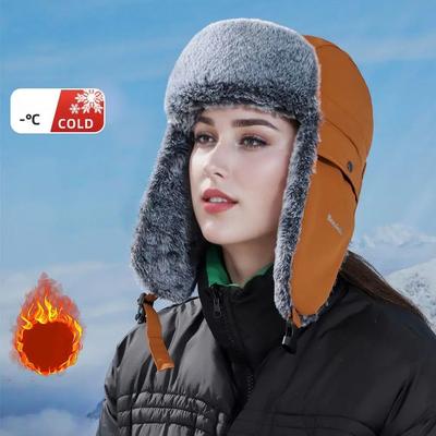 Earflap Winter Hats Fur Trapper Winter Cap Warm Adjustable Russian Ushanka Outdoors