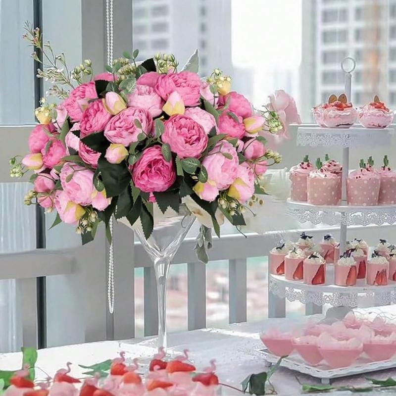 1 szt. Sztuczne kwiaty Fałszywe róże Bukiet kwiatów Jedwabne stokrotki Mniszek lekarski Kwiaty Hurtowe Na ślub Dekoracja domu Impreza Dekoracje stołu, Walentynki