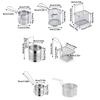 with Hook&Handle Hangable Colander Silver Hotpot Strainer Mesh New Deep Frying Basket  Kitchen