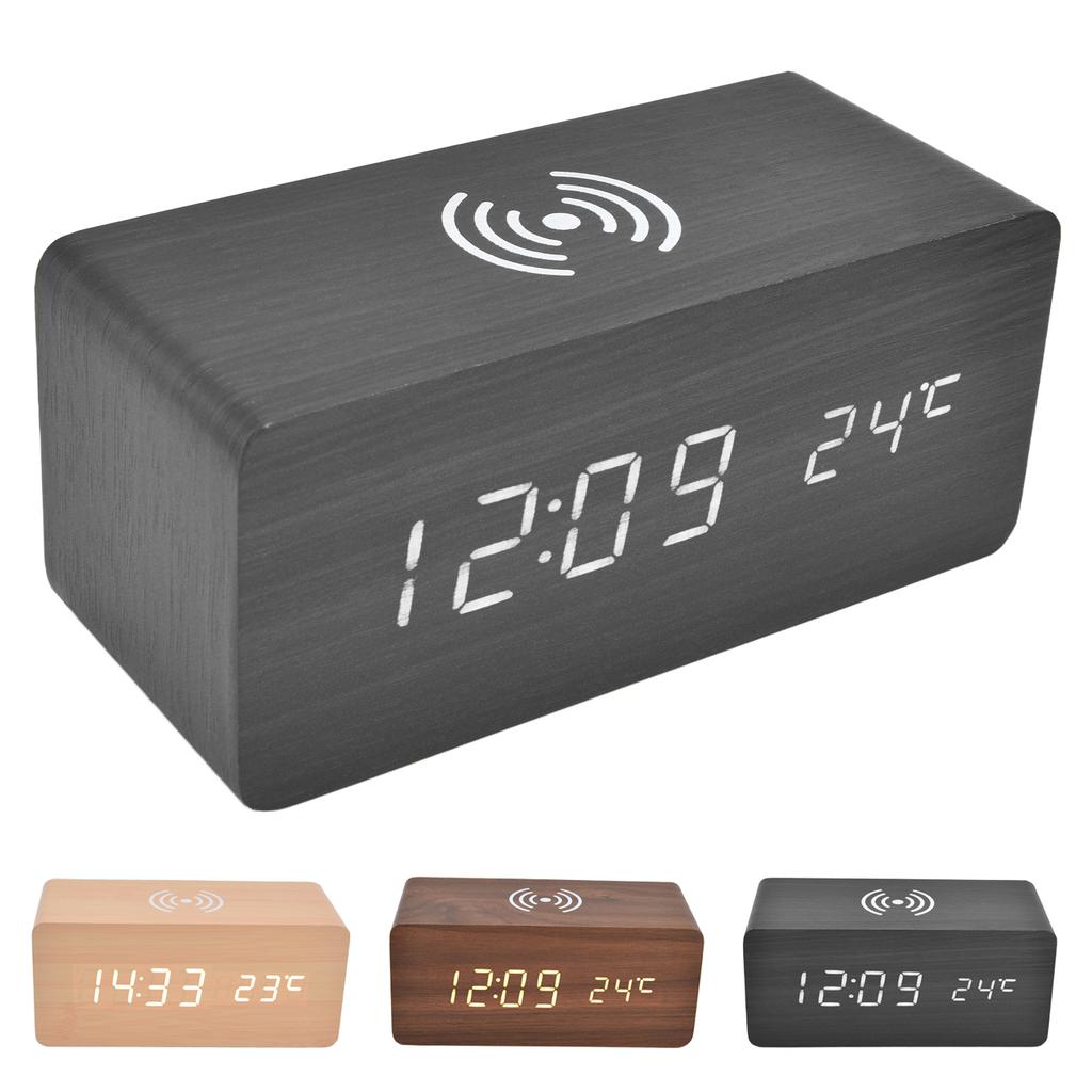 Digital Alarm Clock Safe Stable Brightness Automatic Switching Automatic Temperature Detection Alarm Clock for for Home