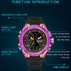 SANDA Fashion Trend Electronic Watch Multifunctional Waterproof Wristwatch