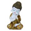Figurka Buddy z żywicy poliestrowej Dekoracyjny eksponat Mały Mnich Dziecko Budda, (Marmur Złoty)