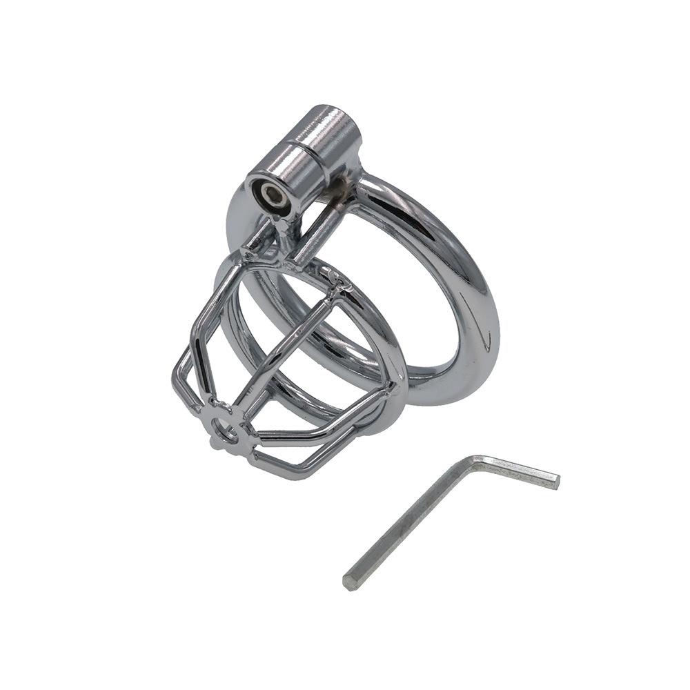 Metal Short Penis Bird Cage Men's Wear Adult Toys Small Grid Chastity Chastity Lock